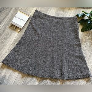 Gap brown wool tweed a-line flared skirt. Size 12